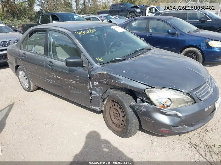 MITSUBISHI LANCER 2006, VIN JA3AJ26E26U058482