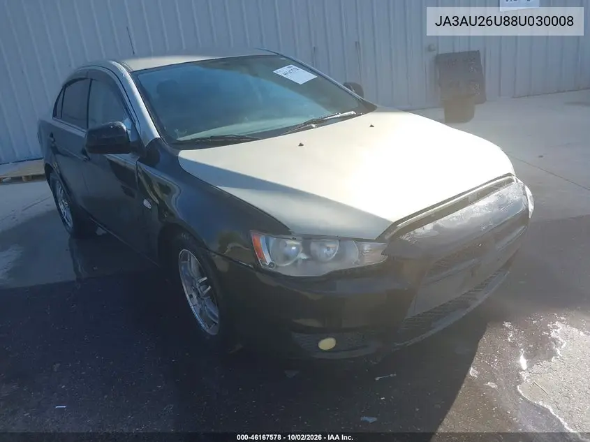 MITSUBISHI LANCER 2008, VIN JA3AU26U88U030008