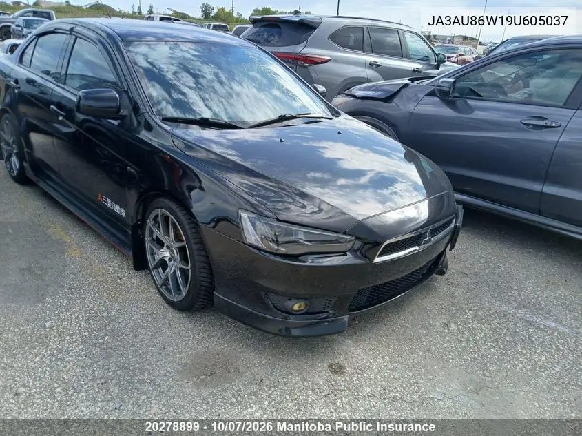 MITSUBISHI LANCER 2009, VIN JA3AU86W19U605037