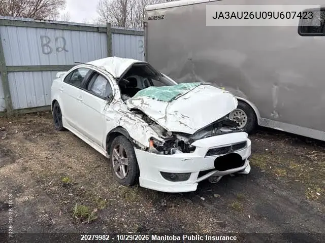 MITSUBISHI LANCER 2009, VIN JA3AU26U09U607423
