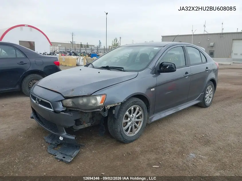 2011 MITSUBISHI LANCER VIN JA32X2HU2BU608085 — фото 2