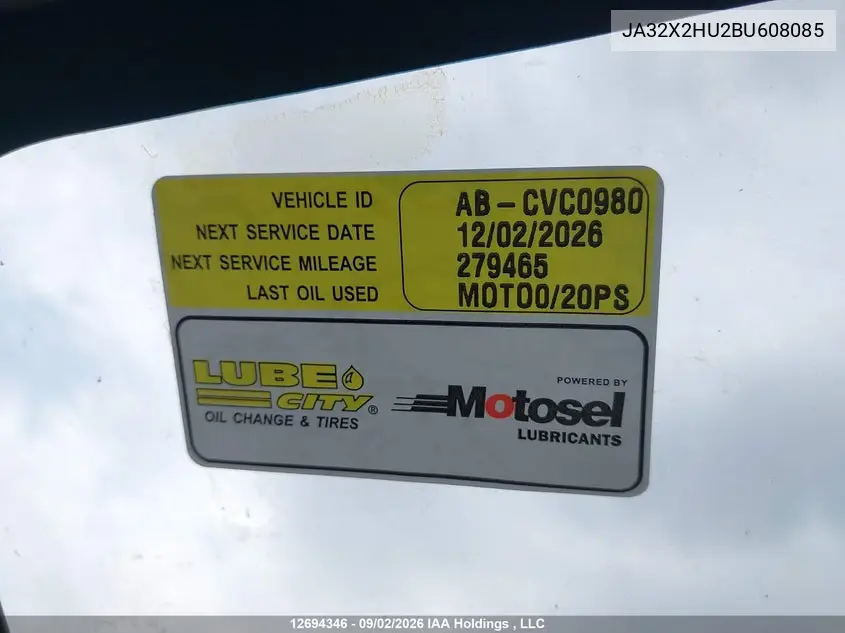 2011 MITSUBISHI LANCER VIN JA32X2HU2BU608085 — фото 20