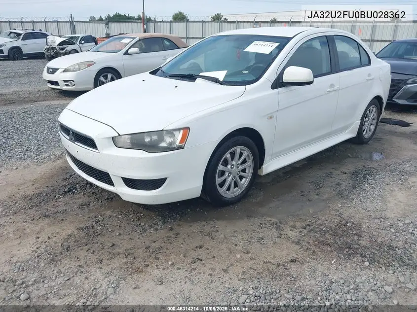 2011 MITSUBISHI LANCER VIN JA32U2FU0BU028362 — фото 2