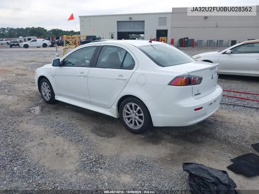 2011 MITSUBISHI LANCER VIN JA32U2FU0BU028362 — фото 3