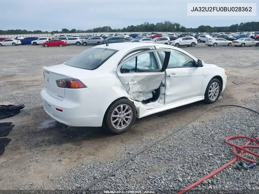 2011 MITSUBISHI LANCER VIN JA32U2FU0BU028362 — фото 4