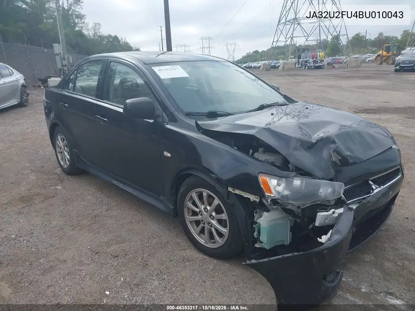 MITSUBISHI LANCER 2011, VIN JA32U2FU4BU010043