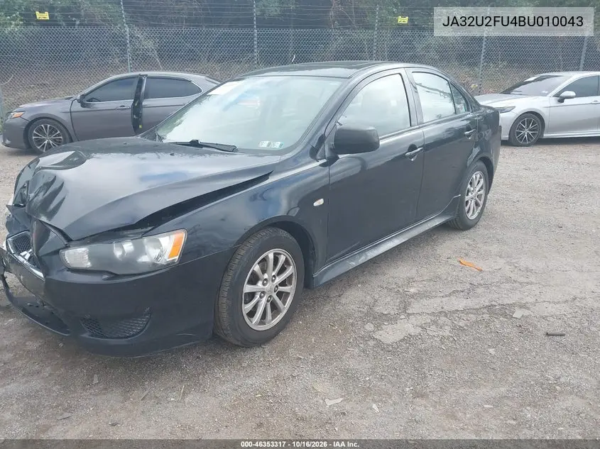 2011 MITSUBISHI LANCER VIN JA32U2FU4BU010043 — фото 2