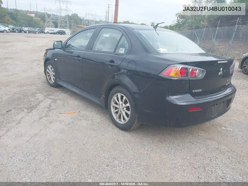 2011 MITSUBISHI LANCER VIN JA32U2FU4BU010043 — фото 3