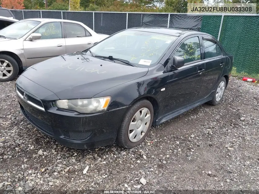 2011 MITSUBISHI LANCER VIN JA32U2FU8BU033308 — фото 2