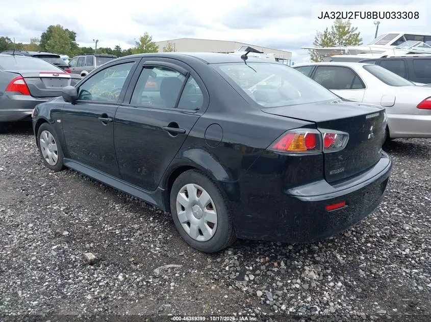 2011 MITSUBISHI LANCER VIN JA32U2FU8BU033308 — фото 3