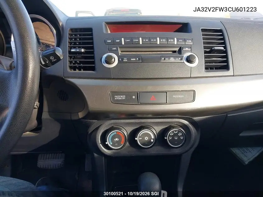 2012 MITSUBISHI LANCER VIN JA32V2FW3CU601223 — фото 12