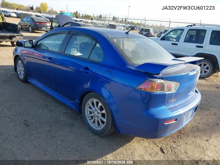 2012 MITSUBISHI LANCER VIN JA32V2FW3CU601223 — фото 3