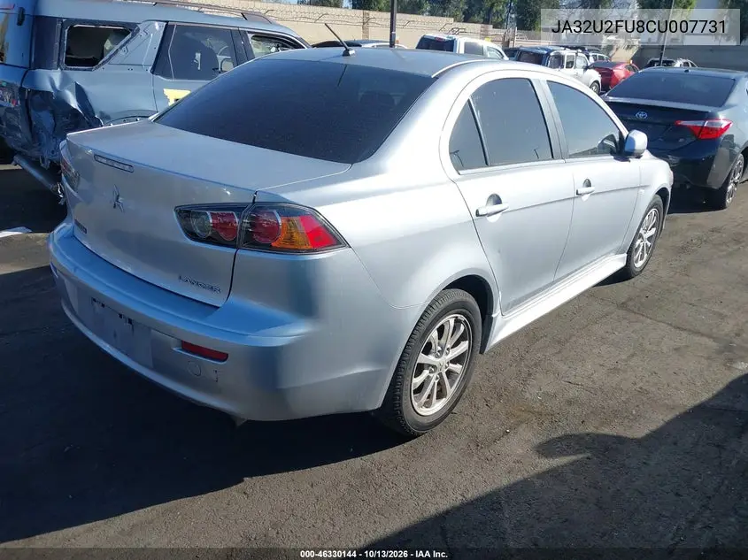 2012 MITSUBISHI LANCER VIN JA32U2FU8CU007731 — фото 4