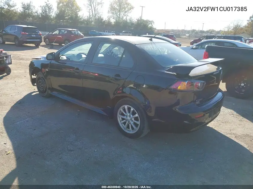 2012 MITSUBISHI LANCER VIN JA32V2FW1CU017385 — фото 3