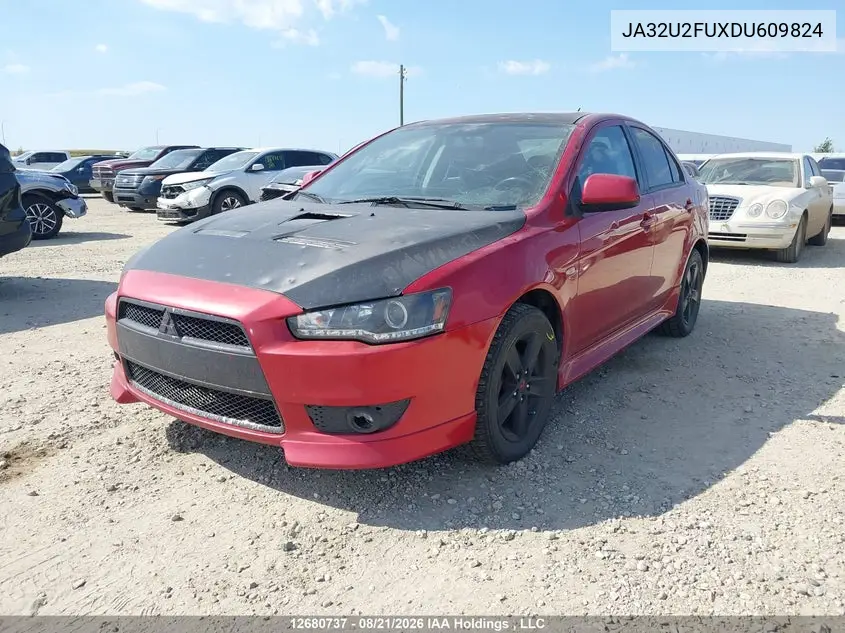 2013 MITSUBISHI LANCER VIN JA32U2FUXDU609824 — фото 2