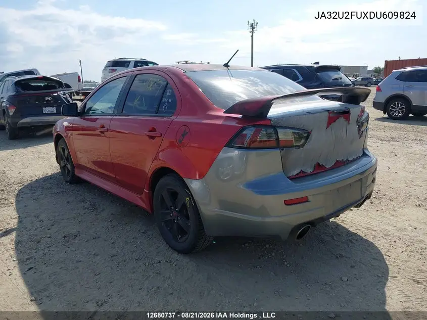 2013 MITSUBISHI LANCER VIN JA32U2FUXDU609824 — фото 3