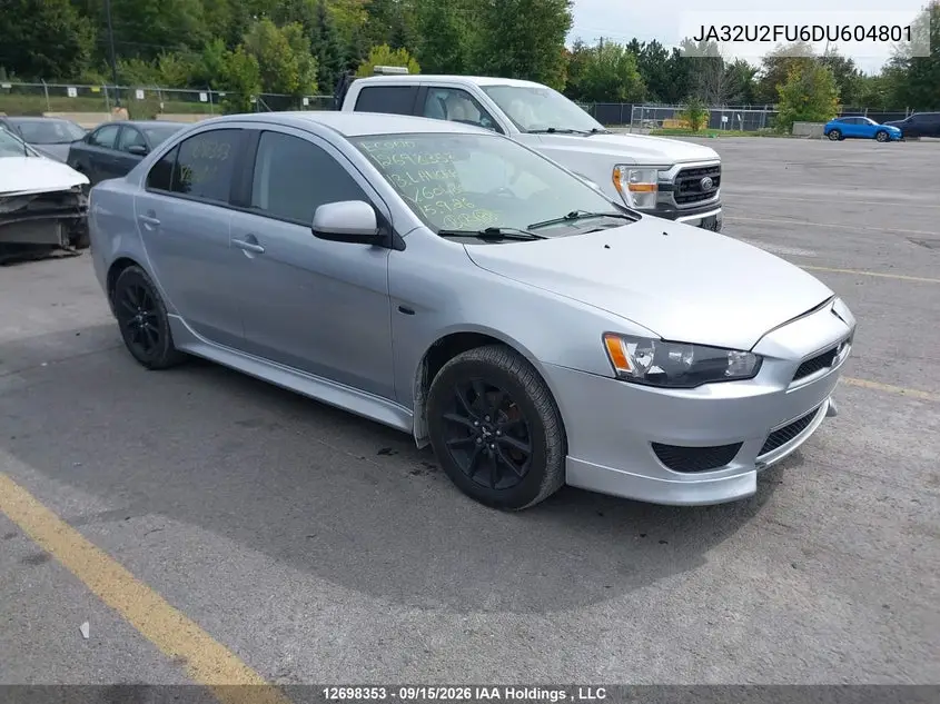 MITSUBISHI LANCER 2013, VIN JA32U2FU6DU604801