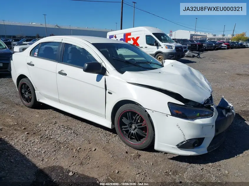 MITSUBISHI LANCER 2014, VIN JA32U8FWXEU000321