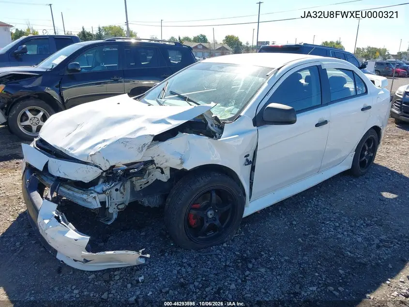 2014 MITSUBISHI LANCER VIN JA32U8FWXEU000321 — фото 2