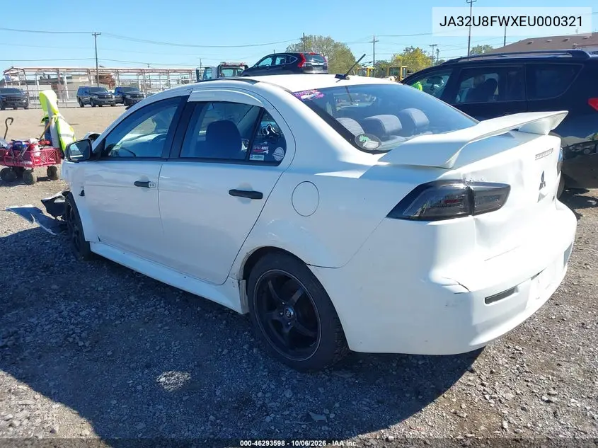 2014 MITSUBISHI LANCER VIN JA32U8FWXEU000321 — фото 3