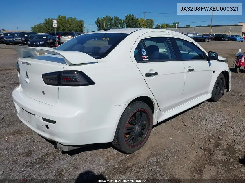 2014 MITSUBISHI LANCER VIN JA32U8FWXEU000321 — фото 4
