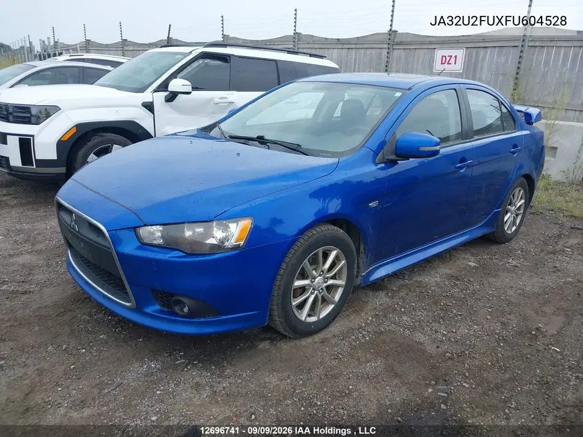 2015 MITSUBISHI LANCER VIN JA32U2FUXFU604528 — фото 2
