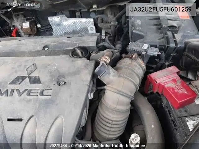 2015 MITSUBISHI LANCER VIN JA32U2FU5FU601259 — фото 10