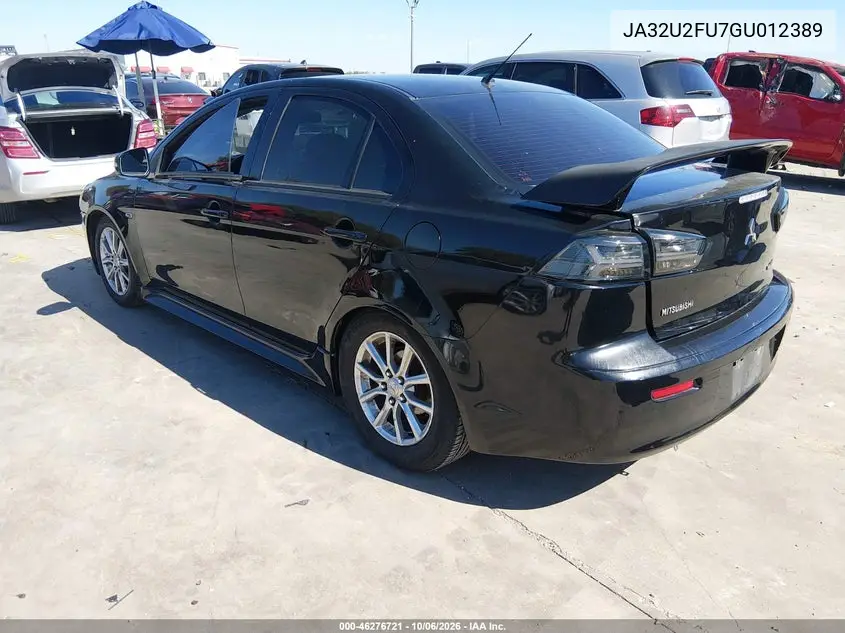 2016 MITSUBISHI LANCER VIN JA32U2FU7GU012389 — фото 3