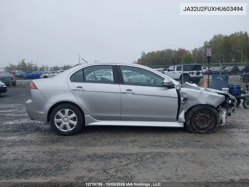 2017 MITSUBISHI LANCER VIN JA32U2FUXHU603494 — фото 14