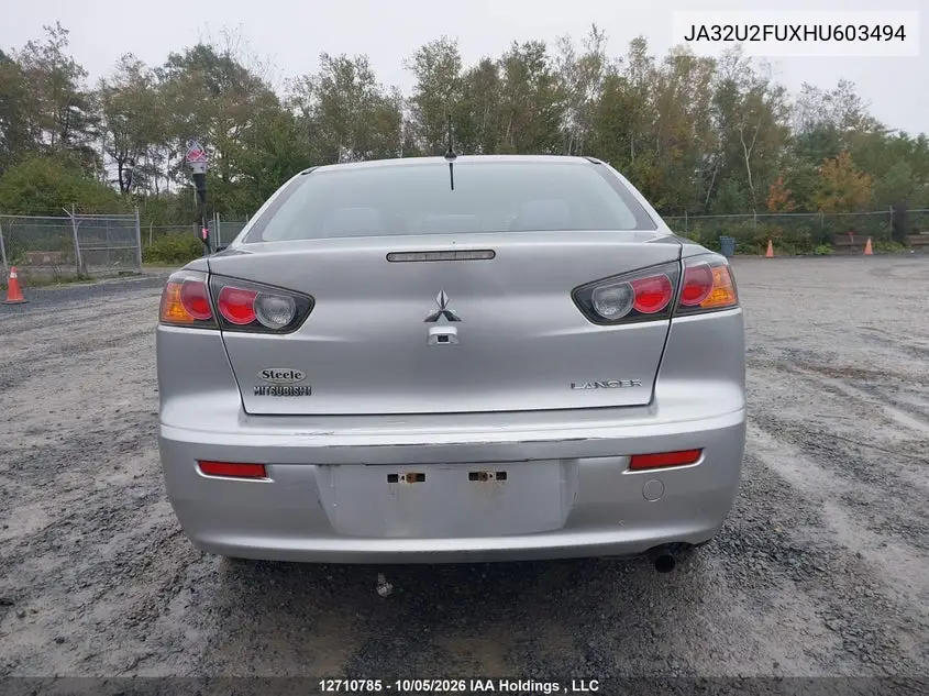 2017 MITSUBISHI LANCER VIN JA32U2FUXHU603494 — фото 17