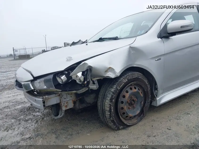 2017 MITSUBISHI LANCER VIN JA32U2FUXHU603494 — фото 6