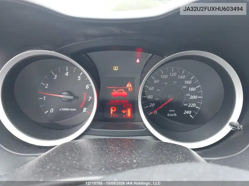 2017 MITSUBISHI LANCER VIN JA32U2FUXHU603494 — фото 7