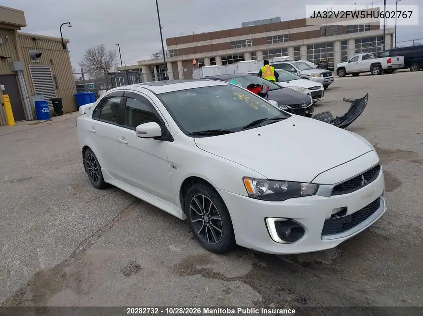 MITSUBISHI LANCER 2017, VIN JA32V2FW5HU602767