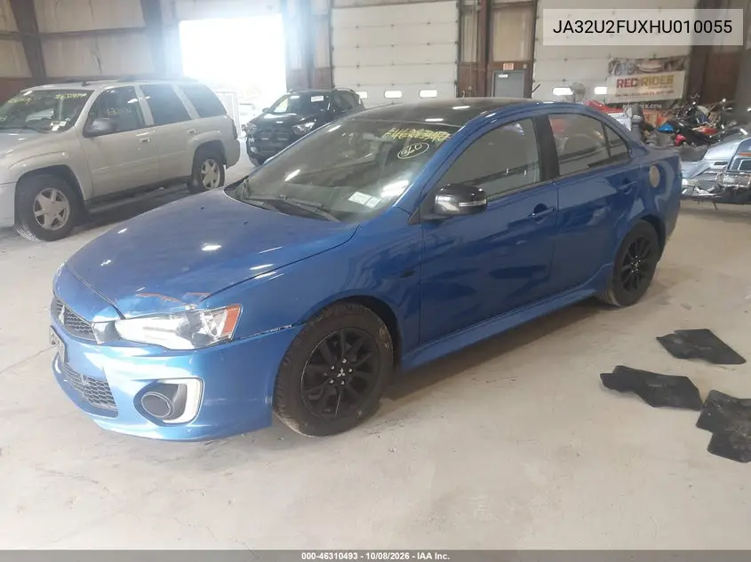 2017 MITSUBISHI LANCER VIN JA32U2FUXHU010055 — фото 2