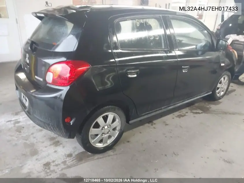 2014 MITSUBISHI MIRAGE VIN ML32A4HJ7EH017433 — фото 4