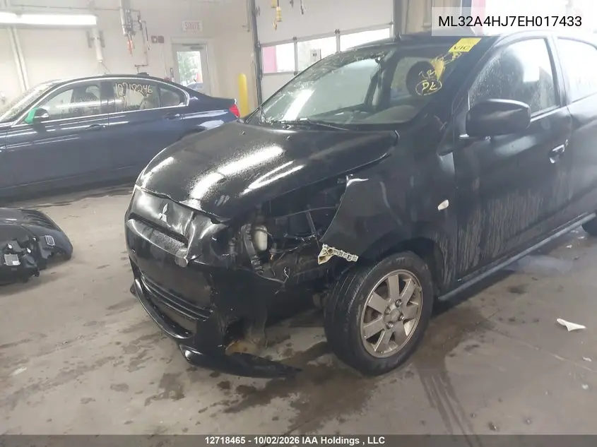 2014 MITSUBISHI MIRAGE VIN ML32A4HJ7EH017433 — фото 6