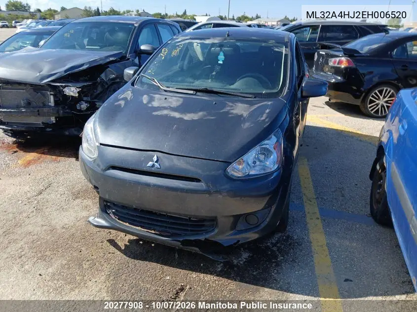 2014 MITSUBISHI MIRAGE VIN ML32A4HJ2EH006520 — фото 2