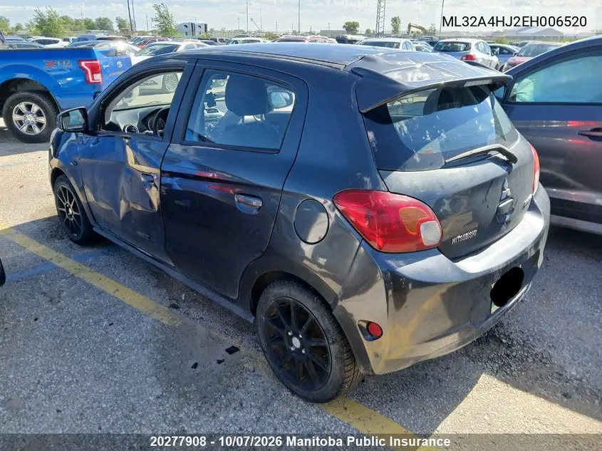 2014 MITSUBISHI MIRAGE VIN ML32A4HJ2EH006520 — фото 5