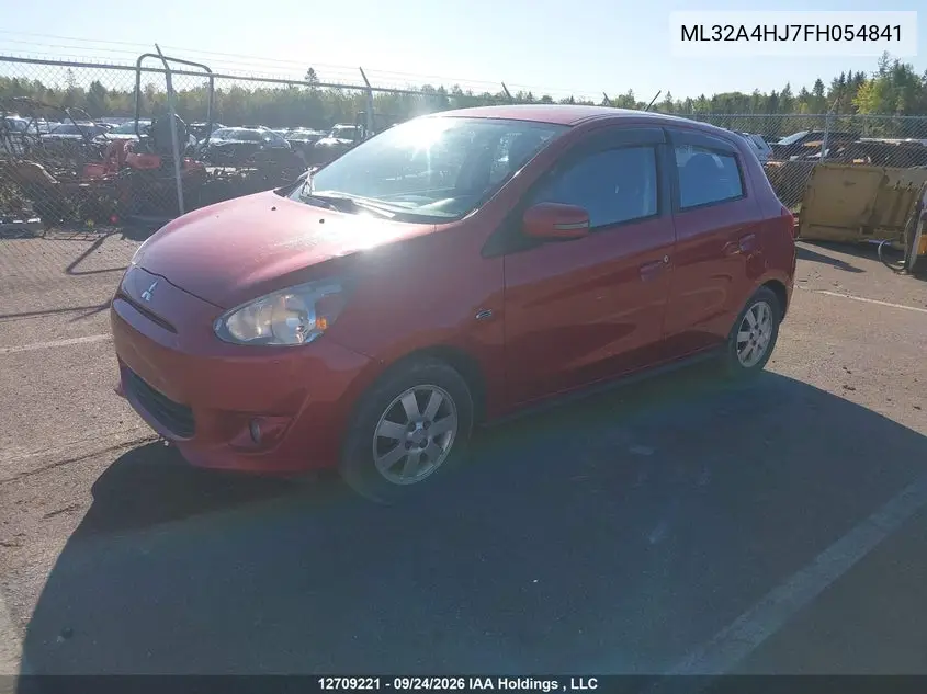 2015 MITSUBISHI MIRAGE VIN ML32A4HJ7FH054841 — фото 2