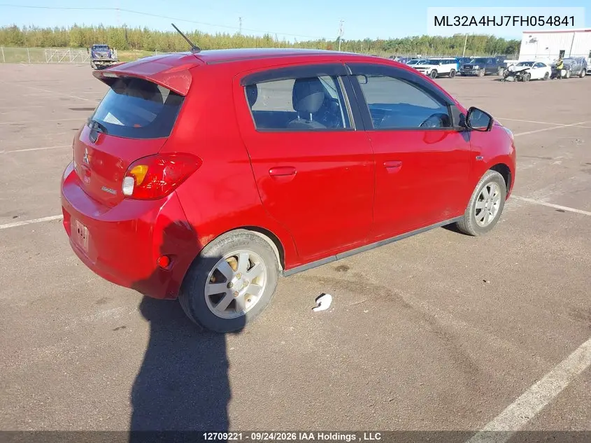 2015 MITSUBISHI MIRAGE VIN ML32A4HJ7FH054841 — фото 4