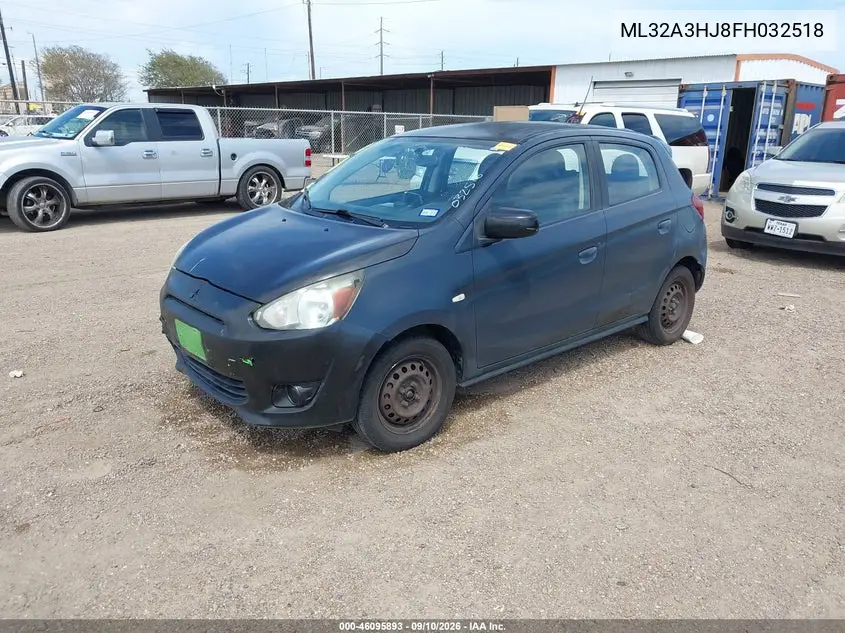 2015 MITSUBISHI MIRAGE VIN ML32A3HJ8FH032518 — фото 2