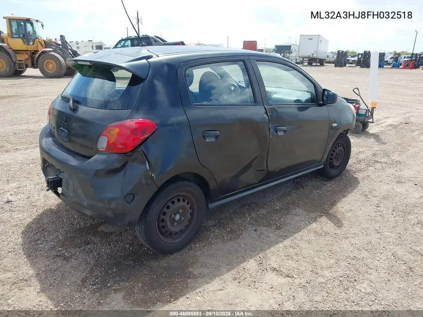 2015 MITSUBISHI MIRAGE VIN ML32A3HJ8FH032518 — фото 4