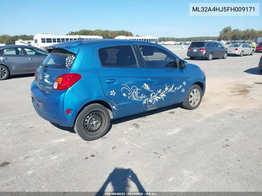 2015 MITSUBISHI MIRAGE VIN ML32A4HJ5FH009171 — фото 4