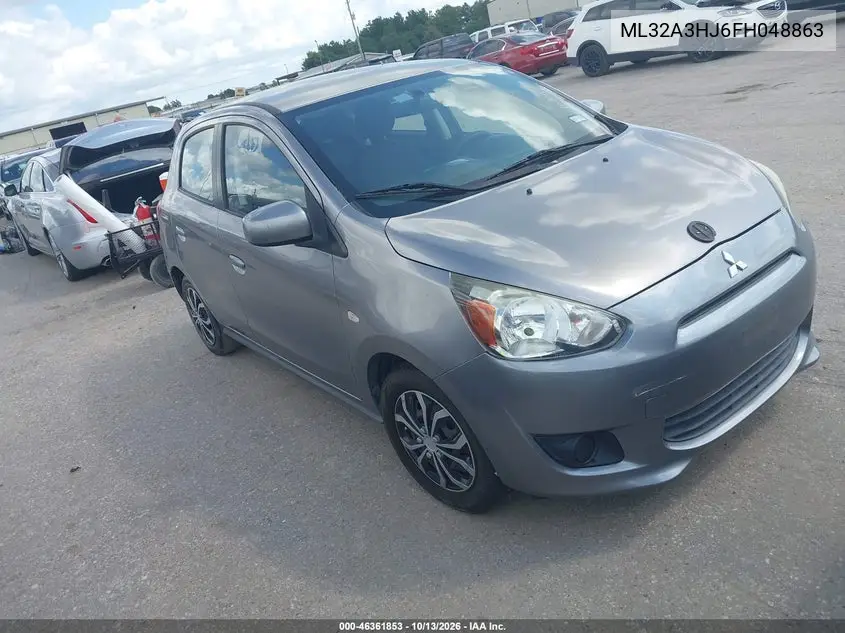 MITSUBISHI MIRAGE 2015, VIN ML32A3HJ6FH048863
