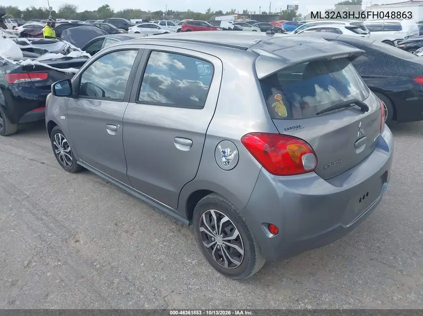 2015 MITSUBISHI MIRAGE VIN ML32A3HJ6FH048863 — фото 3