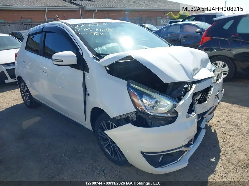 MITSUBISHI MIRAGE 2017, VIN ML32A5HJ4HH008215