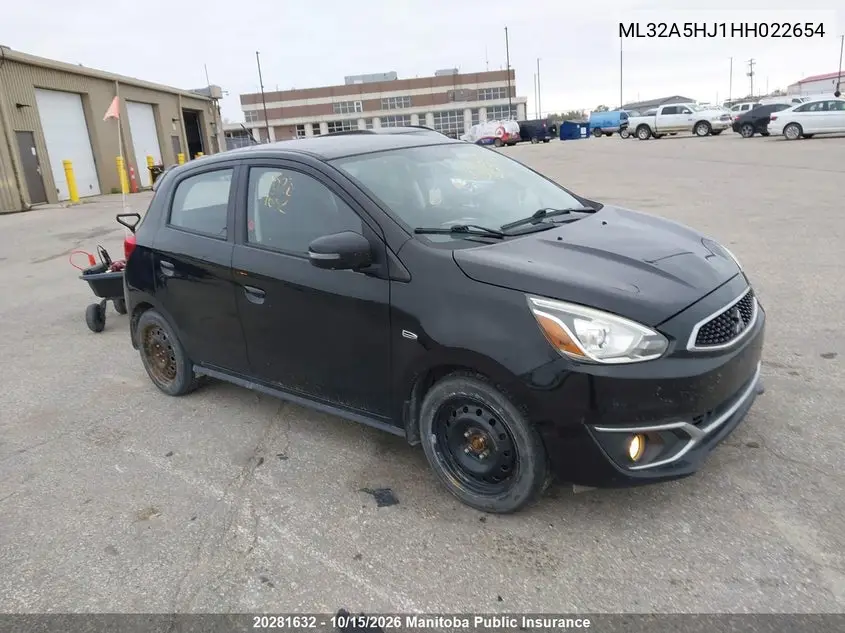 MITSUBISHI MIRAGE 2017, VIN ML32A5HJ1HH022654