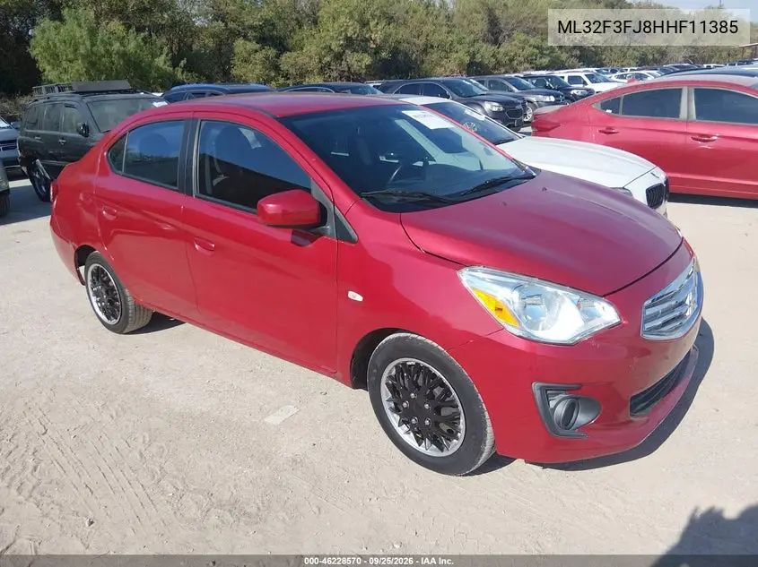 MITSUBISHI MIRAGE 2017, VIN ML32F3FJ8HHF11385