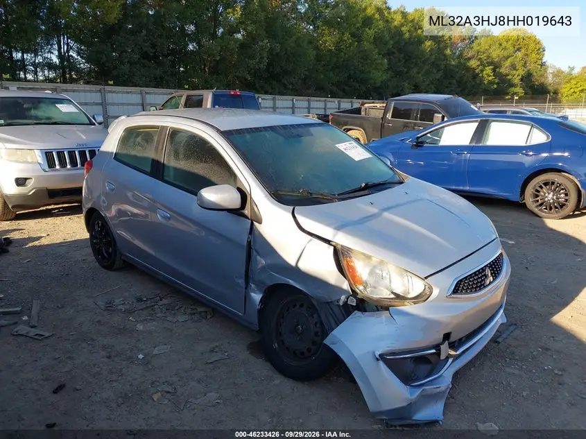 MITSUBISHI MIRAGE 2017, VIN ML32A3HJ8HH019643