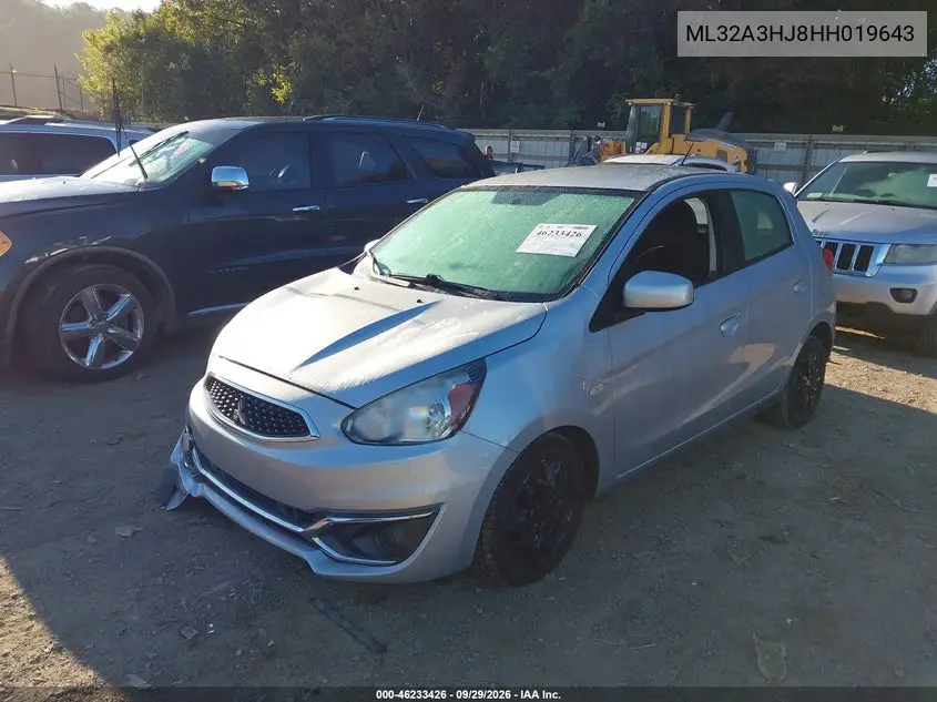 2017 MITSUBISHI MIRAGE VIN ML32A3HJ8HH019643 — фото 2